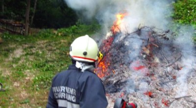 Starke Rauchentwicklung im Wald