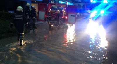 Überflutung nach heftigem Unwetter