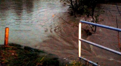 Überflutung nach starkem Regen