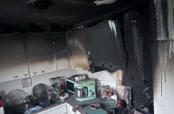 Küchenbrand in Kellerwohnung