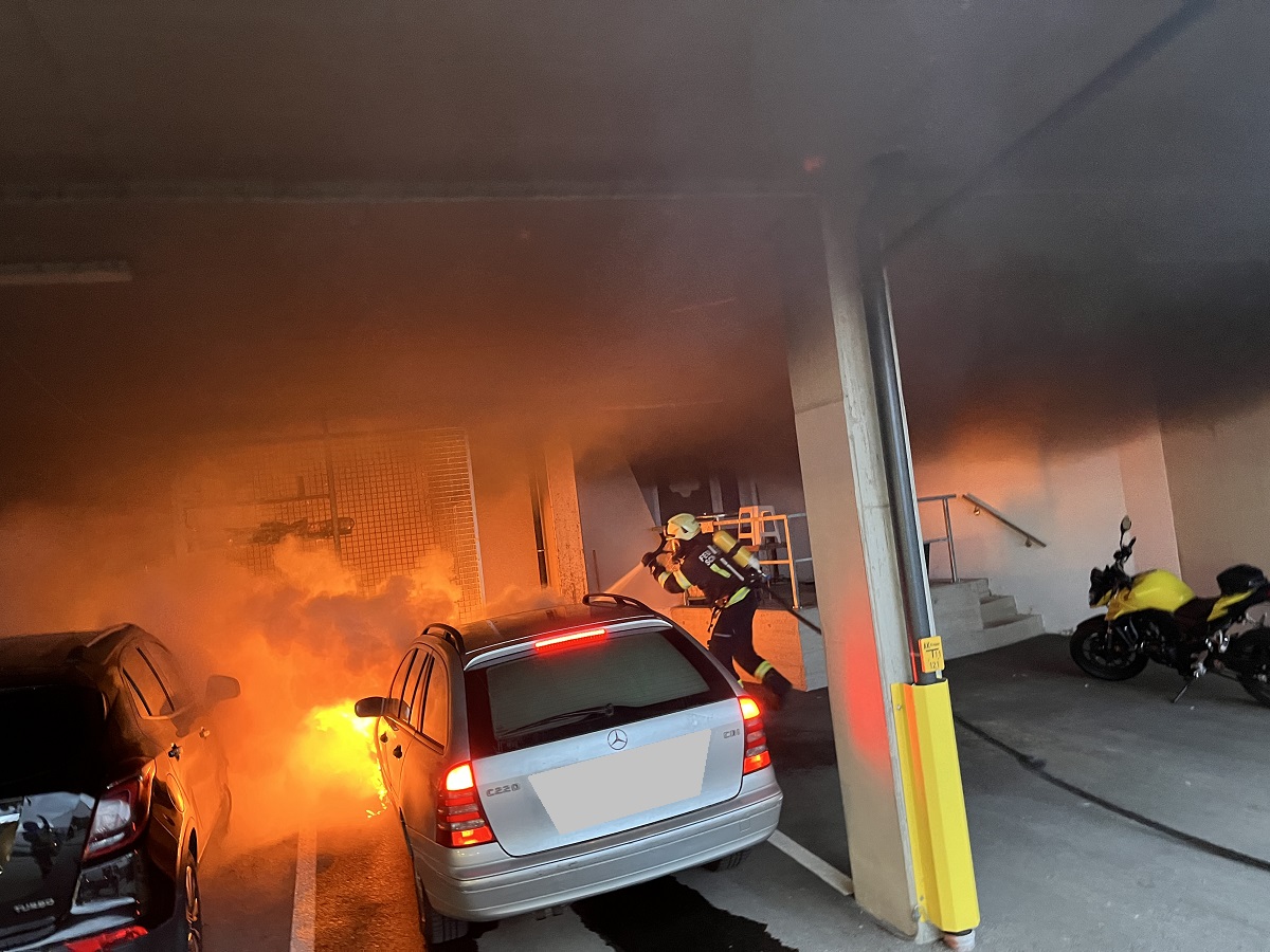Brand Tiefgarage - PKW