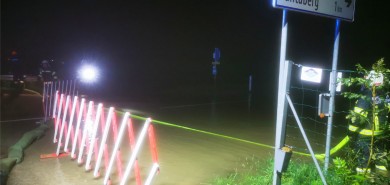 Überflutungen führten zu einer einsatzreichen Nacht