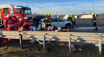 Verkehrsunfall auf der Autobahn