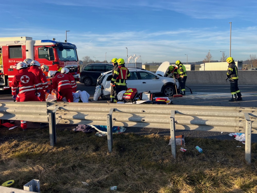 Verkehrsunfall auf der Autobahn