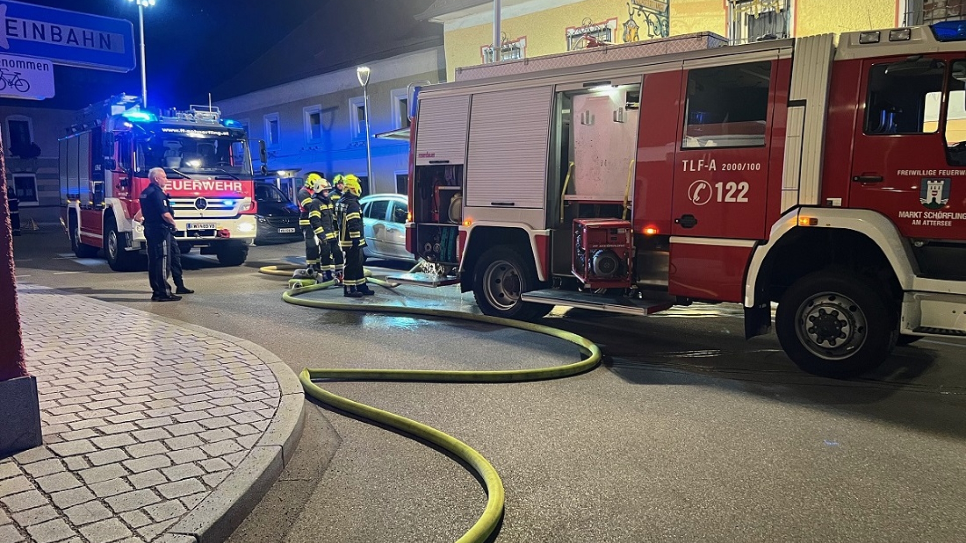 Brand in Marktmetzgerei