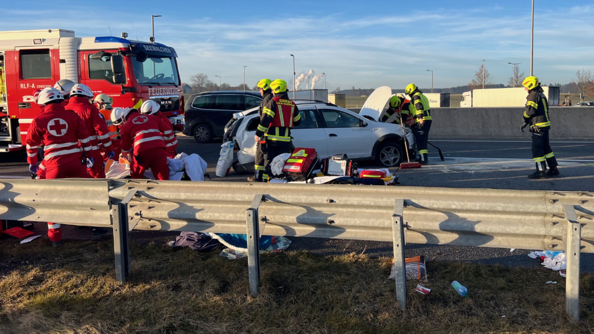 Verkehrsunfall auf der Autobahn