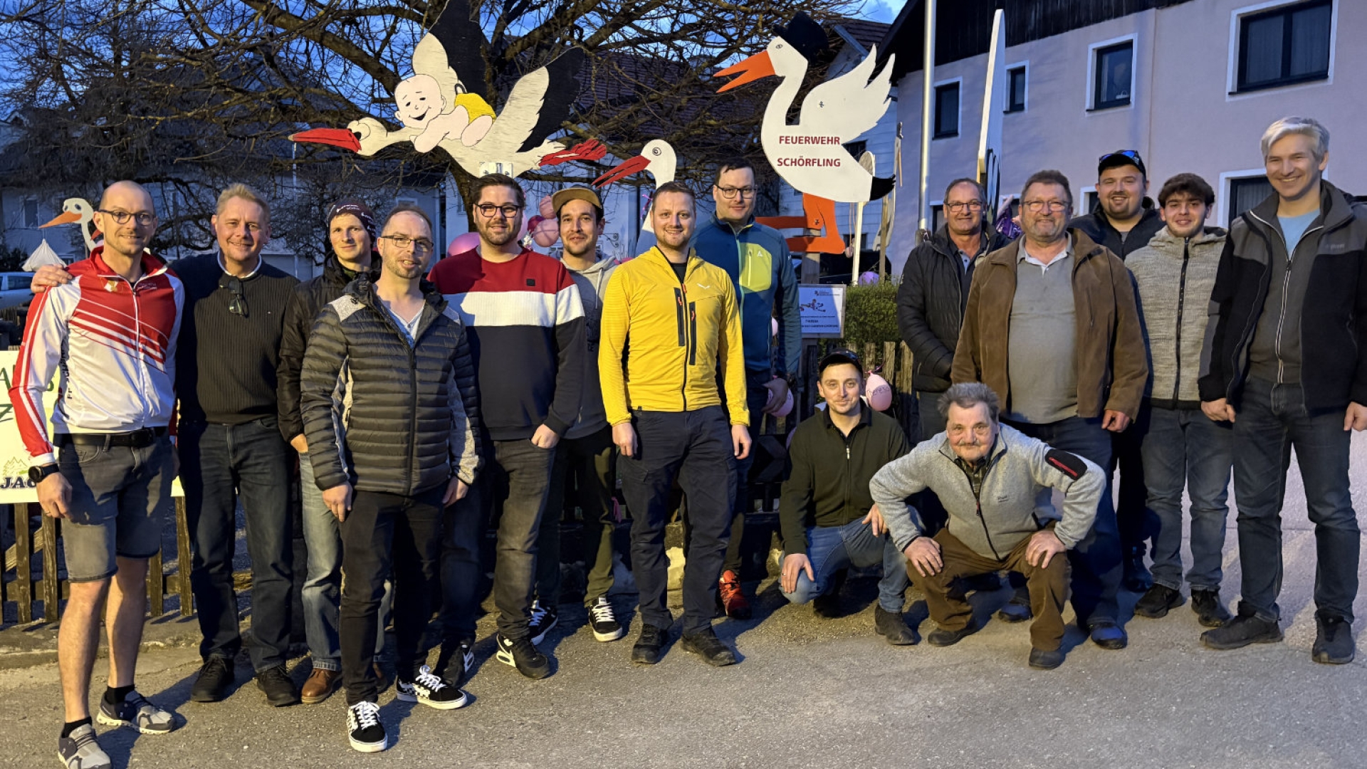Storch aufstellen im Erdl