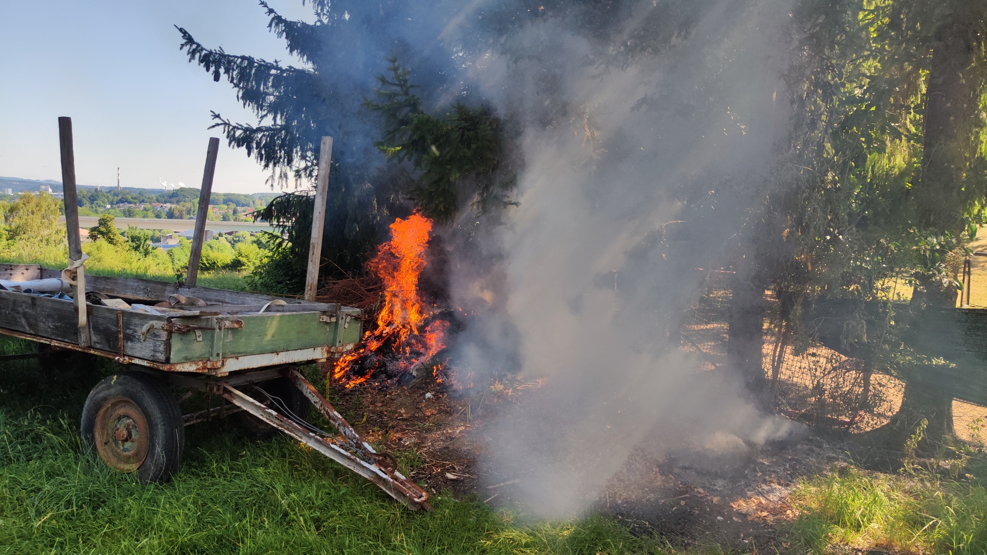 Brand Wiedhaufen beim Kindergarten