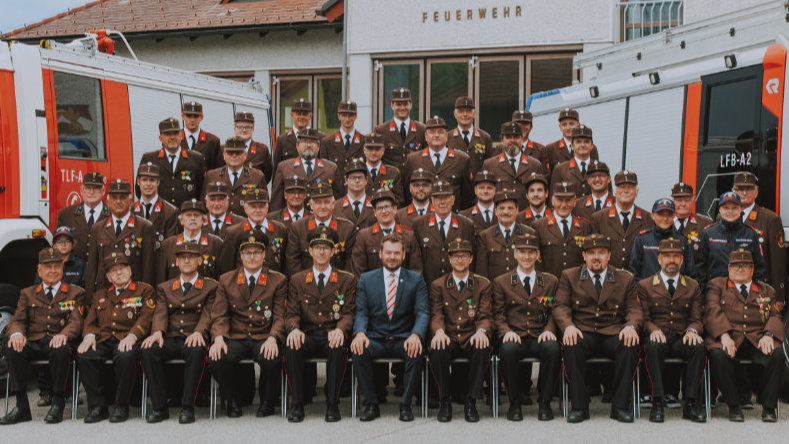 Die Mannschaft der Feuerwehr Schörfling