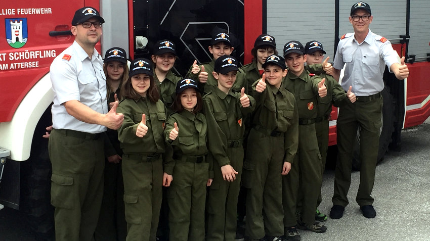 Die Jugendgruppe der Feuerwehr Schörfling
